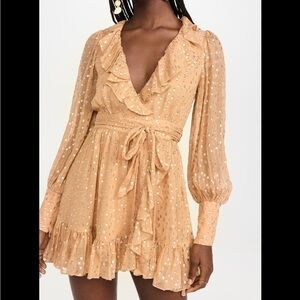 Zimmermann silk Tie-Waist Ruffle Mini Dress